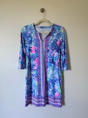 Lilly Pulitzer UPF50 Nadine Saltwater Blue Dress